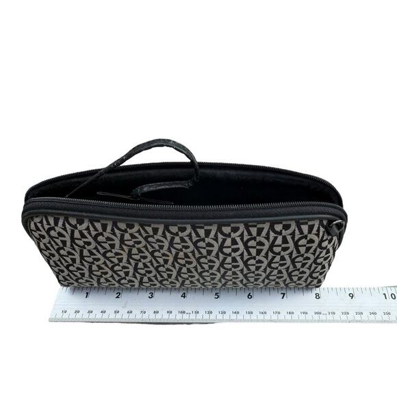 Etienne Aigner Logo Print Glasses Case with Mirror Dual Pockets - Picture 3 of 5